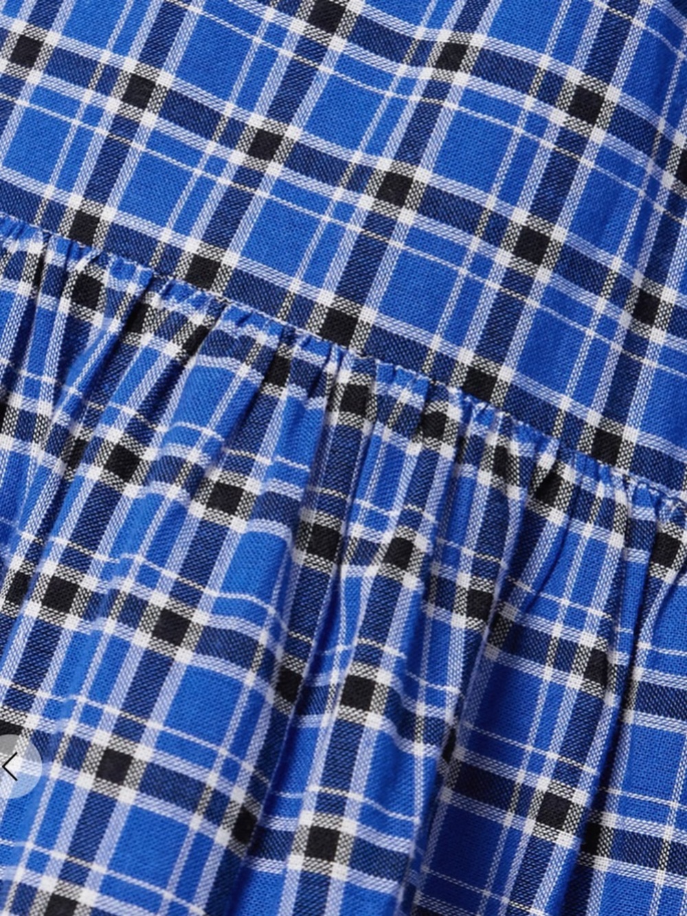DÔEN Sebastiane Tiered Checked Voile Midi Skirt NWT in Blue Cassis Check - Picture 4 of 7